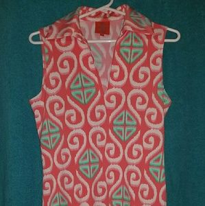 Tracy Negoshian Coral Collared Dress